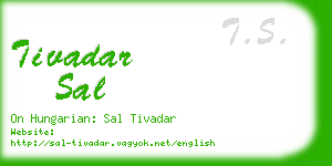 tivadar sal business card